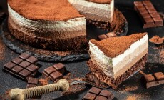 Chocolate,Cake.,White,Dark,Milk,Chocolate.,Whipped,Cream,,Delicious,Food