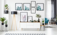 Botanical,Posters,On,The,Wall,In,A,Living,Room,Interior