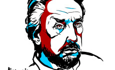 Moscow,,Russia,-,June,25,,2018:,Romain,Gary,Engraved,Vector