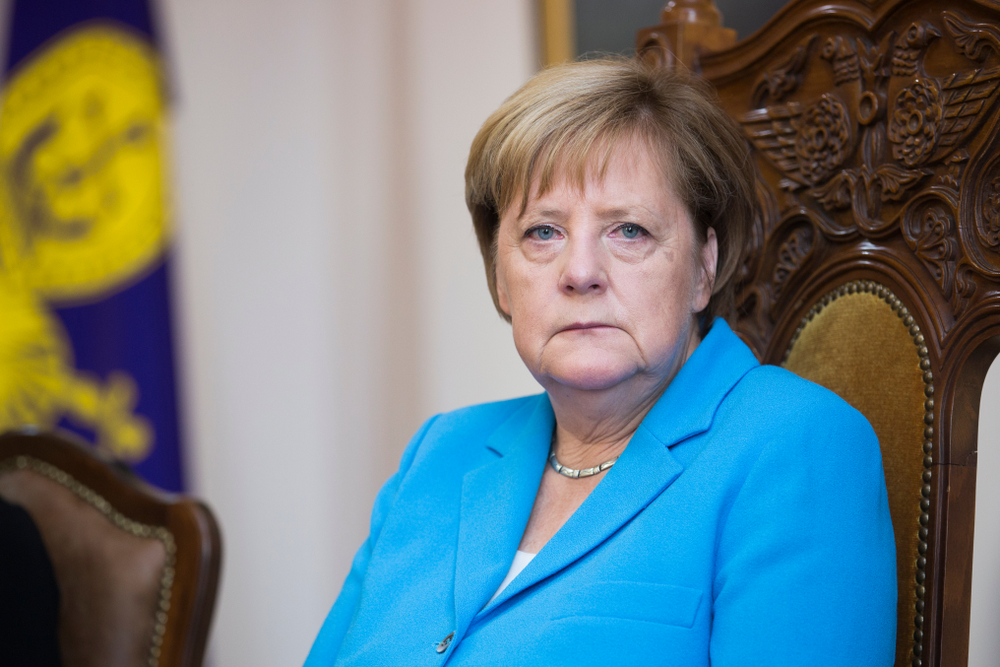German,Chancellor,Angela,Merkel,During,A,Meeting,With,The,Catholicos