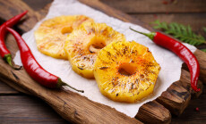 Grill,Restaurant,Menu,,Bar-b-q,Party,Snack,,Healthy,Food,,Grilled,Pineapple