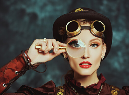 Steampunk,Concept.,Portrait,Of,A,Beautiful,Steampunk,Girl,With,A