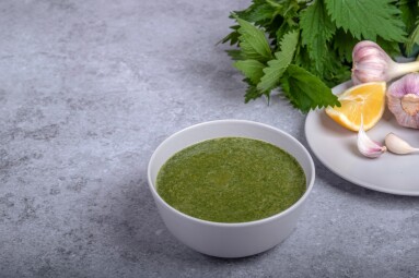 Spring,Nettle,Soup,And,Wild,,Onion,,Lemon