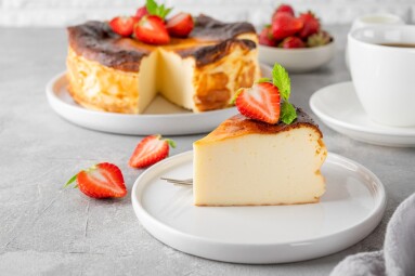 A,Piece,Of,Basque,Burnt,Cheesecake,Or,San,Sebastian,Cheesecake