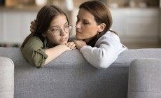 Serious,Empathetic,Mom,Listening,To,Sad,Frustrated,Teenage,Daughter,Kid