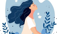 Deep,Breath,And,Mindfulness,Concept.,Woman,Calm,And,Relaxed,,Mental
