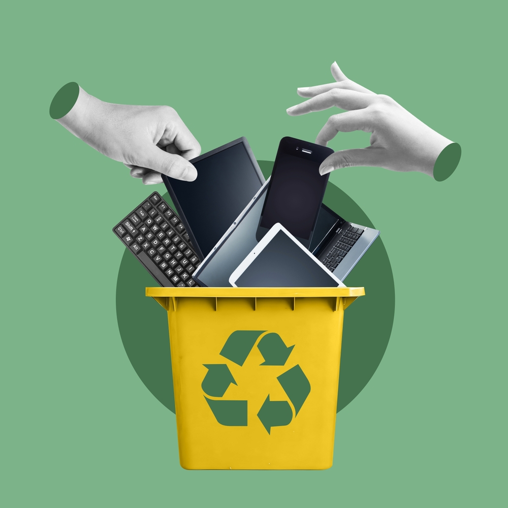 Computer,,Laptop,,Keyboard,,Digital,Tablet,,Smart,Phone,,Conservation,,Recycling,,Environment,