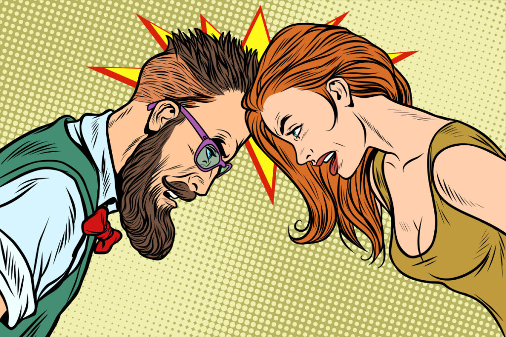 Man,Vs,Woman,,Confrontation,And,Competition.,Gender,Inequality,And,The