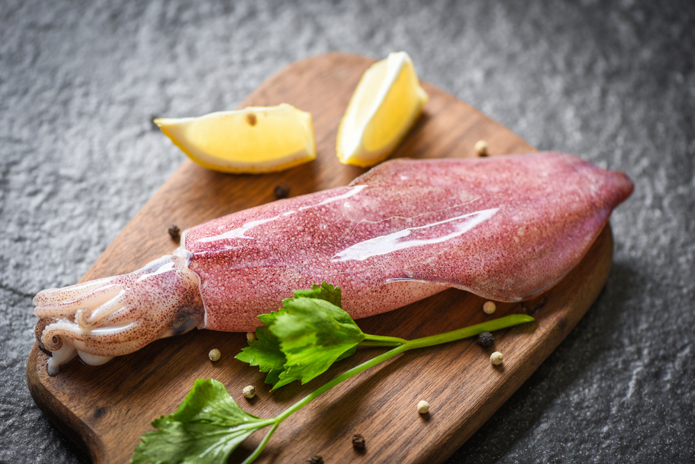Fresh,Squids,Octopus,Or,Cuttlefish,For,Cooked,Food,Salad,Restaurant