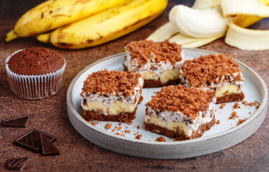 Delicious,Homemade,Chocolate,Dessert,With,Banana,,Ricotta,(cremcheese,,Mascarpone),And