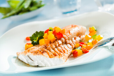 Delicious,Healthy,Grilled,Fish,Fillet,Served,On,A,Platter,With