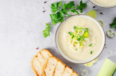 Leek,Soup,,Comfort,Meal,,Potato,And,Leek,Creamy,Soup,,Vegetarian