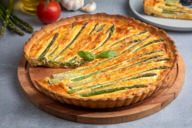 Asparagus,Tart,,Vegan,Quiche,Homemade,Pastry,,Healthy,Foods