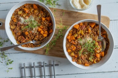 Italian,Lentil,Soup,With,Parmesan,Cheese