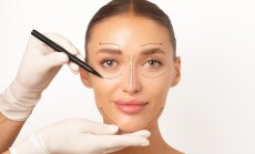 Young,Woman,Preparing,For,Plastic,Surgery,Session,,Doctor,In,Medical