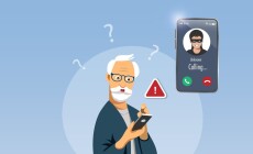 Cyber,Crime,,Phone,Crime,Calling.,Unknown,Scammer,Calling,Senior,Man