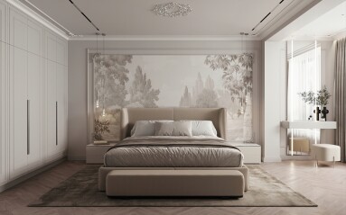 Cozy,Home,Bedroom,Interior,With,Bed,,Nightstand,With,Decoration,And