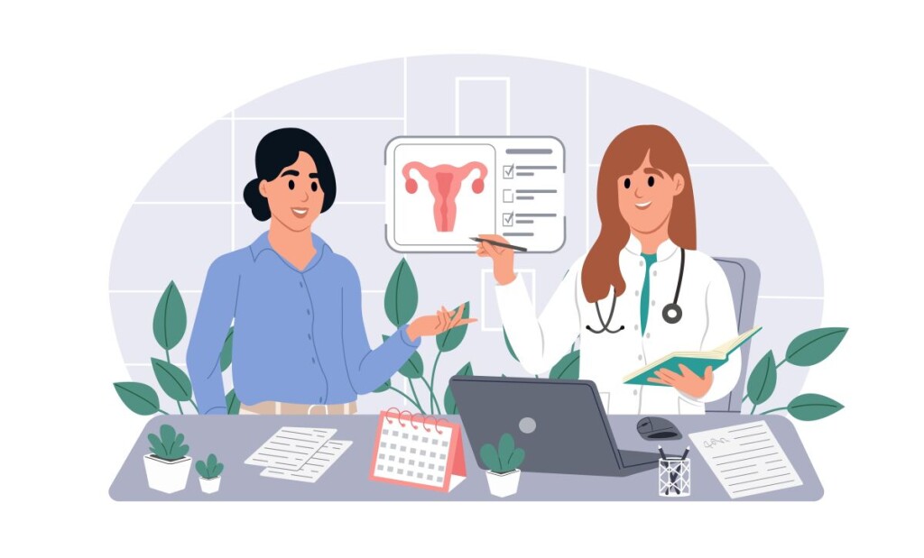 Woman,In,Menopause.,The,Patient,Consults,With,The,Doctor.,Replacement