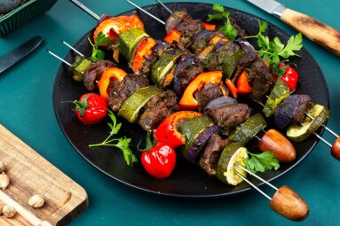 Grilled,Deer,Shashlik,On,Skewers.,Marinated,Meat,Skewers,,Roasted,Venison