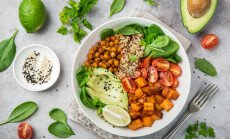 Healhty,Vegan,Lunch,Bowl,With,Ingredients.,Avocado,,Quinoa,,Sweet,Potato,