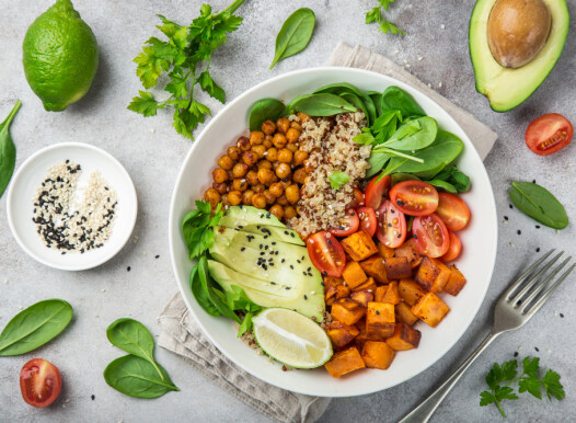 Healhty,Vegan,Lunch,Bowl,With,Ingredients.,Avocado,,Quinoa,,Sweet,Potato,