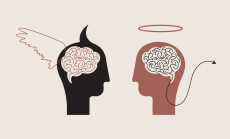 Good,And,Bad,Person,,Conscience.,Angel,And,Devil,Concept.,Abstract