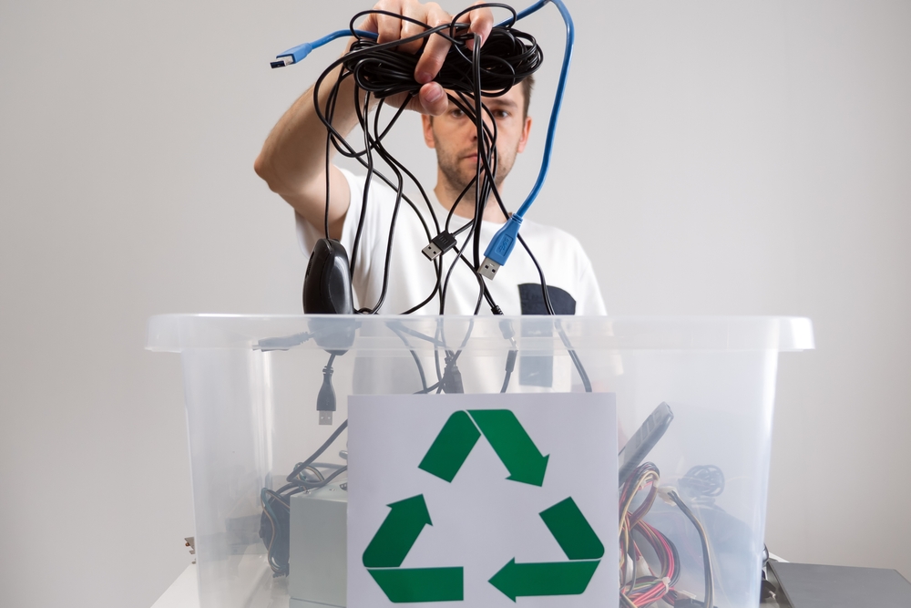 Hazardous,E-waste,Recycling.,Household,Electrical,And,Scrapped,Electronic,Devices,In