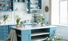 Wooden,Kitchen,In,Easter,Decor.,Cozy,Home,Decor.,Kitchen,Utensils,