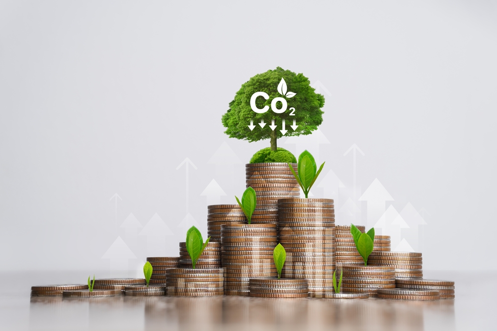 Concept,Of,Carbon,Credit,Reducing,Carbon,Emissions,Zero,Net,Greenhouse