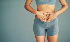 Woman,,Stomach,And,Heart,Emoji,In,Studio,,Gut,Health,And