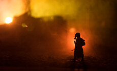 Creative,Artwork,Decoration.,Chernobyl,Nuclear,Power,Plant,At,Night.,Layout