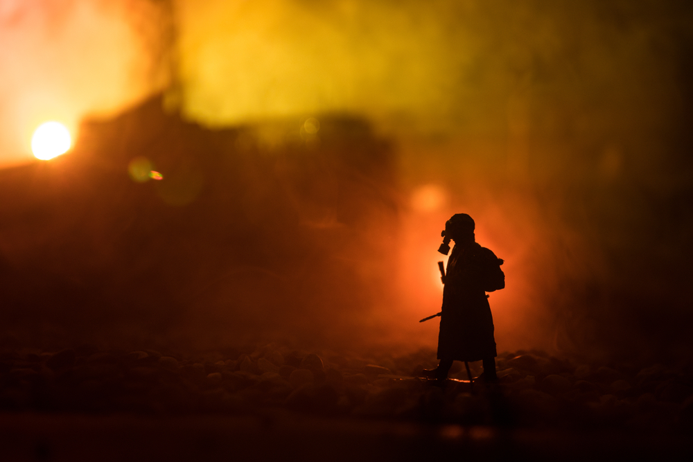 Creative,Artwork,Decoration.,Chernobyl,Nuclear,Power,Plant,At,Night.,Layout