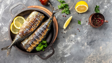 Grilled,Mackerel,Fish,With,Lemon,Herbs,And,Spices,,Banner,,Menu