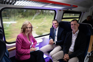 Moderatorė Živilė Kropaitė su pašnekovais. Karolinos Vilkelienės nuotr.