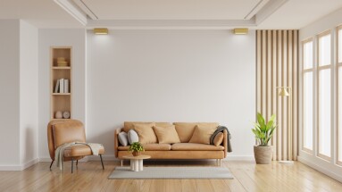 Living,Room,Wall,Mockup,In,Bright,Tones,With,Leather,Sofa