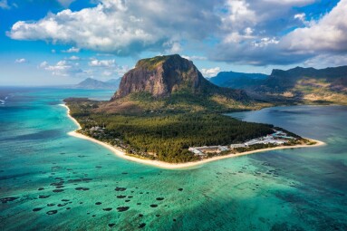 Aerial,View,Of,Mauritius,Island,Panorama,And,Famous,Le,Morne
