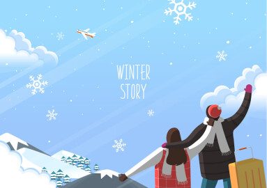 Winter,Travel,Illustration
