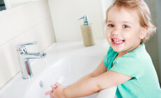 Child,Washing,Hands,In,Bathroom,With,Soap,kid's,Hygiene.