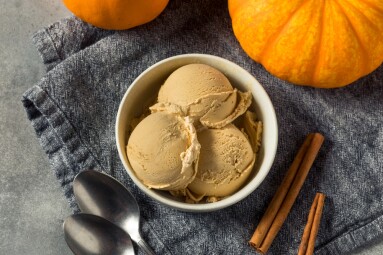 Homemade,Pumpkin,Spice,Ice,Cream,In,A,Bowl