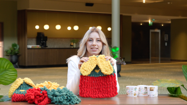 Migduko kūrėja Simona Lukoševičienė (nuotolinės pamokos stop kadras)