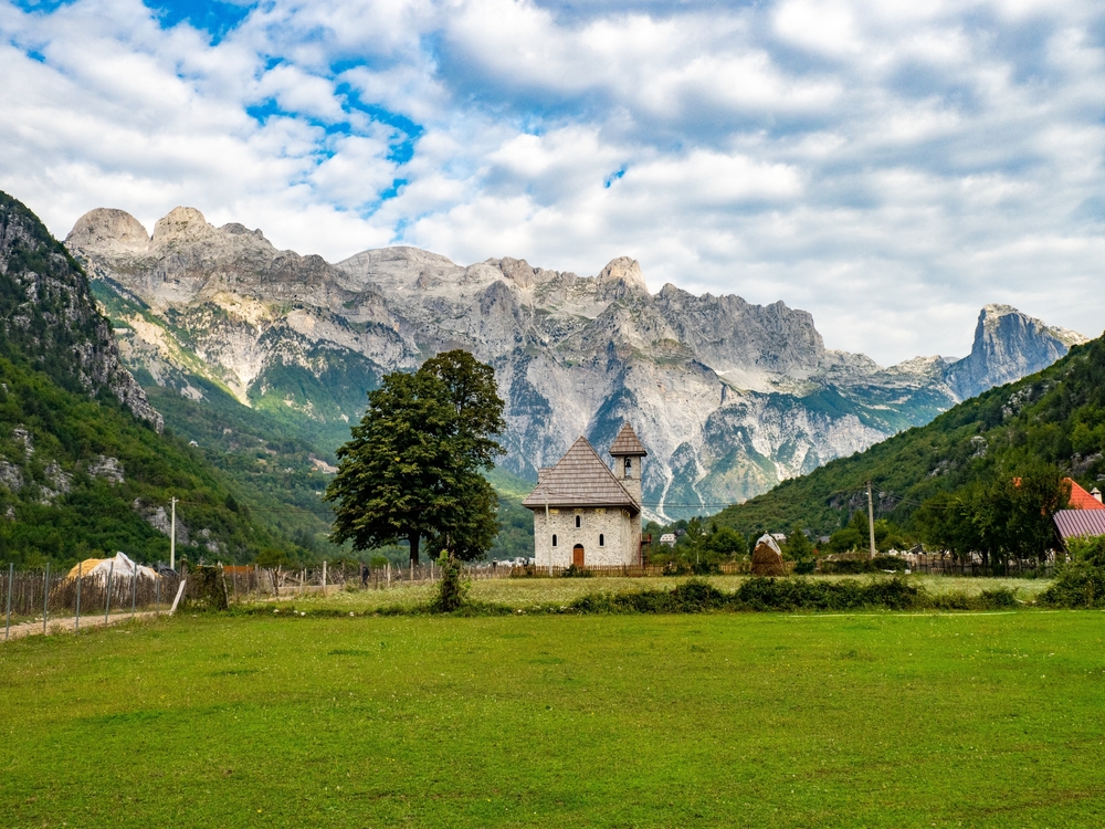 Theth,Church,In,Theth,Valley,In,Albania