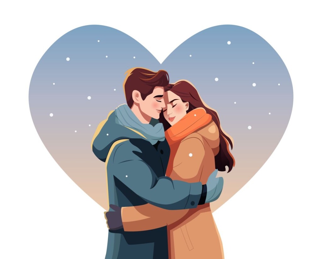 Valentine's,Day,With,Young,Couple,In,Love,Are,Hugging.,Pair