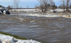 Spring,,Flood,,Quebec,,Canada.,Becancur,,Wolinak,Reservation.,The,Roads,Were