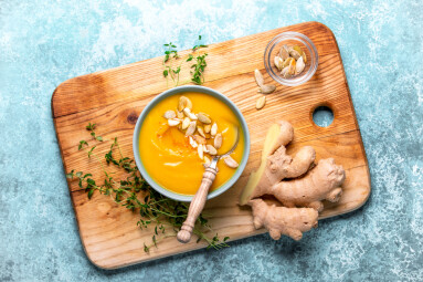 Kabocha,Ginger,Detox,Soup,,View,From,Above