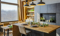 Dark,Loft,Style,Interior,Of,Big,Cozy,Country,House.,Open