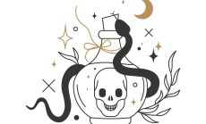 Witch's,Potion.,Halloween,Bottle,With,Magic,Potion,,Skull,Inside,And