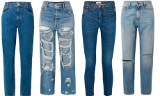 A,Set,Of,Fashionable,Jeans,On,A,White,Background