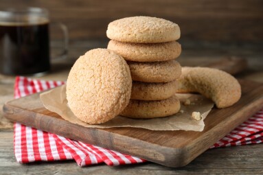 Delicious,Sugar,Cookies,On,Wooden,Table,,Closeup