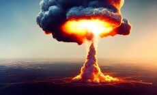 Nuclear,Explosion.,Atomic,Mushroom,Detonation.,Aerial,View,Planet,Earth.,Bomb