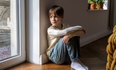 Kid,Psychological,Trauma.,Lonely,Child,Boy,Sadly,Look,To,Window